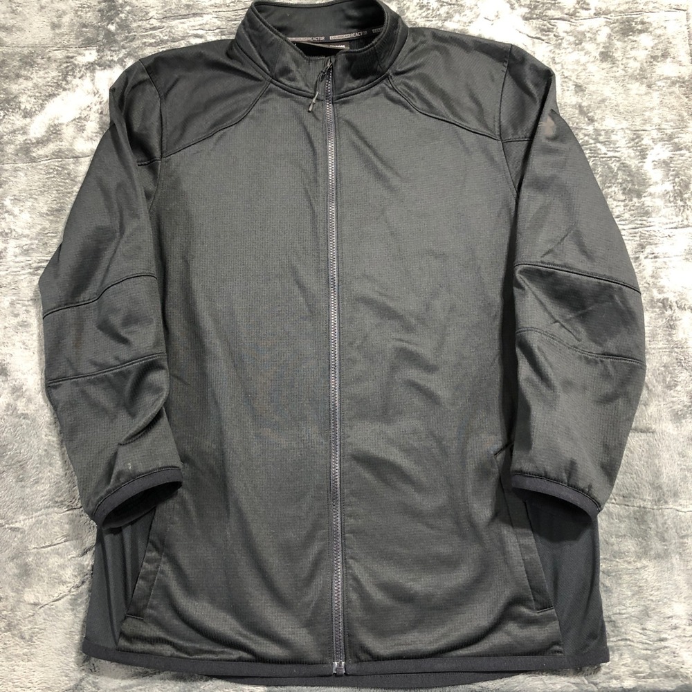 Under Armour ColdGear Reactor Jacket Mens XL Black Full Zip Fitted 1325142